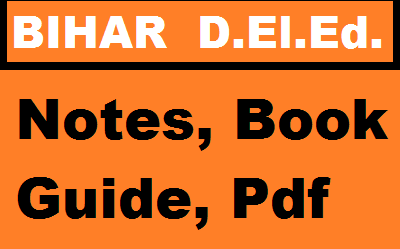 BIHAR DELED Notes Book Guide Pdf