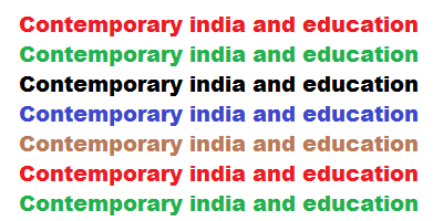 Contemporary india and education