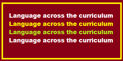 Language across the curriculum