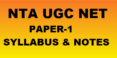 NTA UGC NET PAPER-1 SYLLABUS