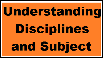 Understanding Disciplines and Subject